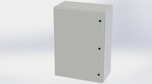 SCE-42EL3016LPLG Saginaw Control and Engineering 42 x 30 x 16 Carbon Steel Enclosure with Hinged Cover and Quarter Turn Latches