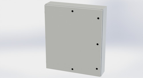 SCE-42EL3608LPLG Saginaw Control and Engineering 42 x 36 x 8 Carbon Steel Enclosure with Hinged Cover and Quarter Turn Latches