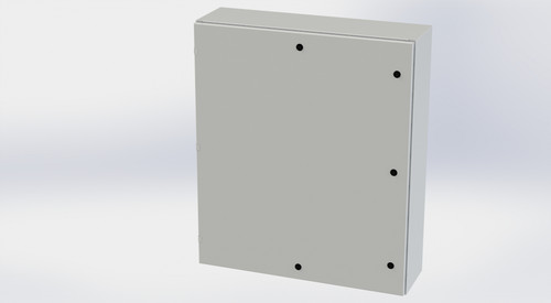 SCE-42EL3610LPLG Saginaw Control and Engineering 42 x 36 x 10 Carbon Steel Enclosure with Hinged Cover and Quarter Turn Latches