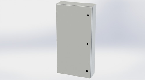 SCE-48EL2408LPLG Saginaw Control and Engineering 48 x 24 x 8 Carbon Steel Enclosure with Hinged Cover and Quarter Turn Latches