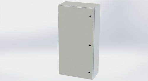 SCE-48EL2412LPLG Saginaw Control and Engineering 48 x 24 x 12 Carbon Steel Enclosure with Hinged Cover and Quarter Turn Latches