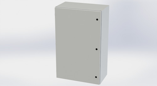 SCE-48EL3016LPLG Saginaw Control and Engineering 48 x 30 x 16 Carbon Steel Enclosure with Hinged Cover and Quarter Turn Latches
