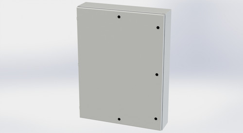 SCE-48EL3608LPLG Saginaw Control and Engineering 48 x 36 x 8 Carbon Steel Enclosure with Hinged Cover and Quarter Turn Latches