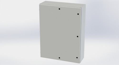 SCE-48EL3612LPLG Saginaw Control and Engineering 48 x 36 x 12 Carbon Steel Enclosure with Hinged Cover and Quarter Turn Latches