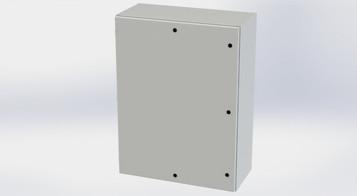 SCE-48EL3616LPLG Saginaw Control and Engineering 48 x 36 x 16 Carbon Steel Enclosure with Hinged Cover and Quarter Turn Latches