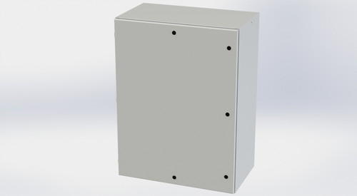 SCE-48EL3620LPLG Saginaw Control and Engineering 48 x 36 x 20 Carbon Steel Enclosure with Hinged Cover and Quarter Turn Latches