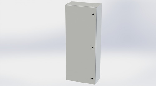SCE-60EL2412LPLG Saginaw Control and Engineering 60 x 24 x 12 Carbon Steel Enclosure with Hinged Cover and Quarter Turn Latches