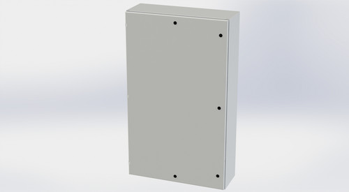 SCE-60EL3612LPLG Saginaw Control and Engineering 60 x 36 x 12 Carbon Steel Enclosure with Hinged Cover and Quarter Turn Latches
