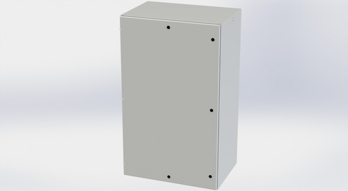 SCE-60EL3624LPLG Saginaw Control and Engineering 60 x 36 x 24 Carbon Steel Enclosure with Hinged Cover and Quarter Turn Latches