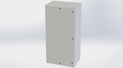 SCE-72EL3624LPLG Saginaw Control and Engineering 72 x 36 x 24 Carbon Steel Enclosure with Hinged Cover and Quarter Turn Latches