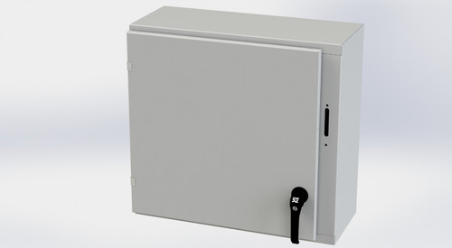 -24XEL2510LPLG Saginaw Control and Engineering 24 x 25.38 x 10 Carbon Steel Disconnect Enclosure with Hinged Cover and 2-Point Latching Mechanism