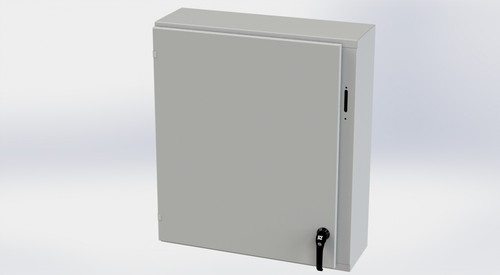 SCE-36XEL3110LPLG Saginaw Control and Engineering 36 x 31.38 x 10 Carbon Steel Disconnect Enclosure with Hinged Cover and 2-Point Latching Mechanism