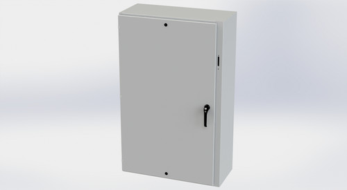 SCE-60XEL3716LPLG Saginaw Control and Engineering 60 x 37.375 x 16 Carbon Steel Disconnect Enclosure with Hinged Cover and 3-Point Latching Mechanism
