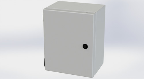 SCE-10086ELJLG Saginaw Control an Engineering 10 x 8 x 6 Carbon Steel Enclosure with Hinged Door and Mini Quarter Turn Latches