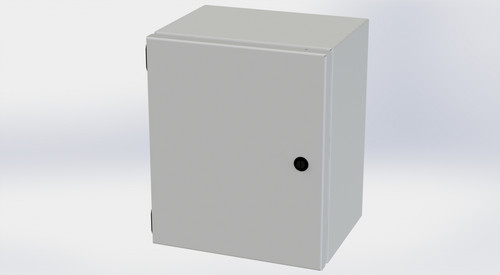 SCE-12108ELJLG Saginaw Control and Engineering 12 x 10 x 8 Carbon Steel Enclosure with Hinged Door and Mini Quarter Turn Latches