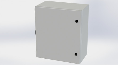 SCE-16148ELJLG Saginaw Control and Engineering 16 x 14 x 8 Carbon Steel Enclosure with Hinged Door and Mini Quarter Turn Latches