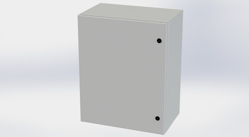 SCE-201610ELJLG Saginaw Control and Engineering 20 x 16 x 10 Carbon Steel Enclosure with Hinged Door and Mini Quarter Turn Latches