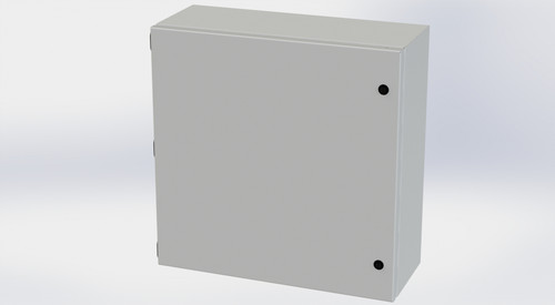 SCE-20208ELJLG Saginaw Control and Engineering 20 x 20 x 8 Carbon Steel Enclosure with Hinged Door and Mini Quarter Turn Latches