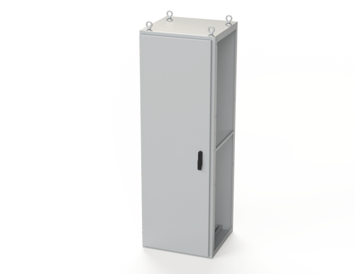 SCE-S180606LG Saginaw Control and Engineering 70.87 x 23.62 x 22 Carbon Steel Enclosure with Hinged Door and 3-Point Latching Mechanism