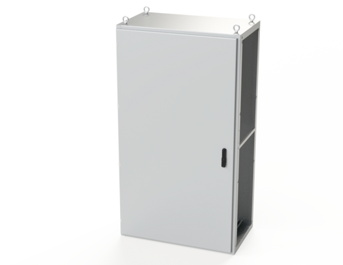 SCE-S181006LG Saginaw Control and Engineering 70.87 x 39.37 x 22 Carbon Steel Enclosure with Hinged Door and 3-Point Latching Mechanism