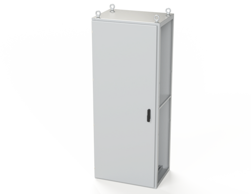 SCE-S200806LG Saginaw Control and Engineering 78.74 x 31.5 x 22 Carbon Steel Enclosure with Hinged Door and 3-Point Latching Mechanism