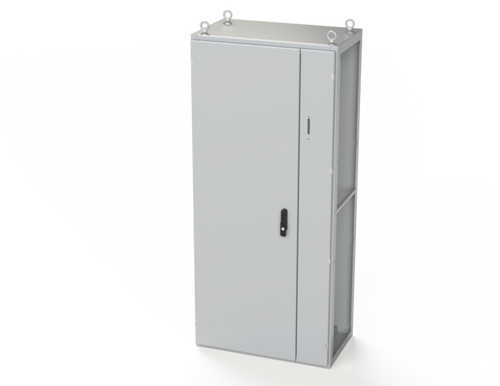 SCE-SD180805LG Saginaw Control and Engineering 70.87 x 31.5 x 18 Carbon Steel Disconnect Enclosure with Hinged Door and 3-Point Latching Mechanism