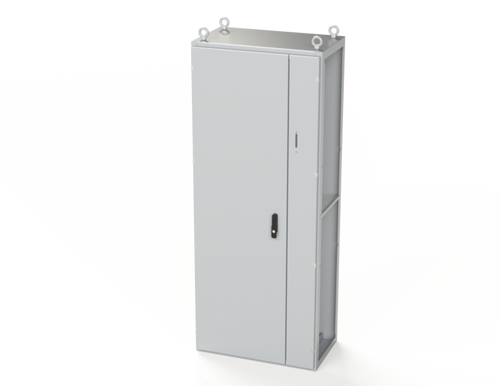 SCE-SD200805LG Saginaw Control and Engineering 78.74 x 31.5 x 18 Carbon Steel Disconnect Enclosure with Hinged Door and 3-Point Latching Mechanism