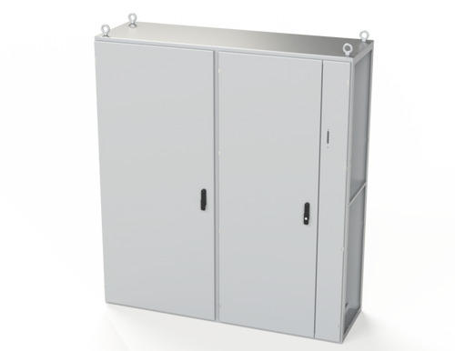 SCE-TD201806LG Saginaw Control and Engineering 78.74 x 70.87 x 22 Carbon Steel Disconnect Enclosure with Hinged Doors and 3-Point Latching Mechanism