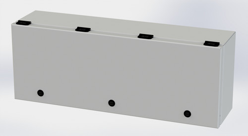 SCE-L9246ELJLG Saginaw Control and Engineering 9 x 24 x 6 Carbon Steel Enclosure with Hinged Doors and Quarter Turn Latches