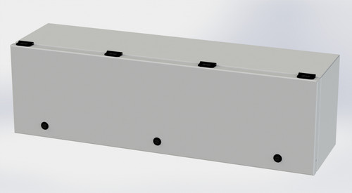 SCE-L9308ELJLG Saginaw Control and Engineering 9 x 30 x 8 Carbon Steel Enclosure with Hinged Doors and Quarter Turn Latches