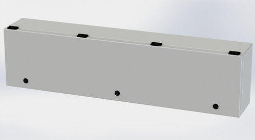 SCE-L9366ELJLG Saginaw Control and Engineering 9 x 36 x 6 Carbon Steel Enclosure with Hinged Doors and Quarter Turn Latches