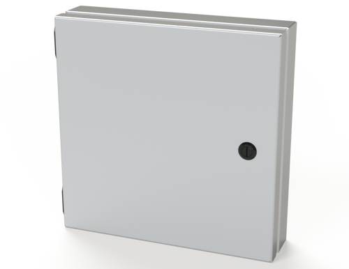 SCE-HA1010LG Saginaw Control and Engineering 10 x 10 x 1.5 Carbon Steel Enclosure with Hinged Access and Quarter Turn Latches