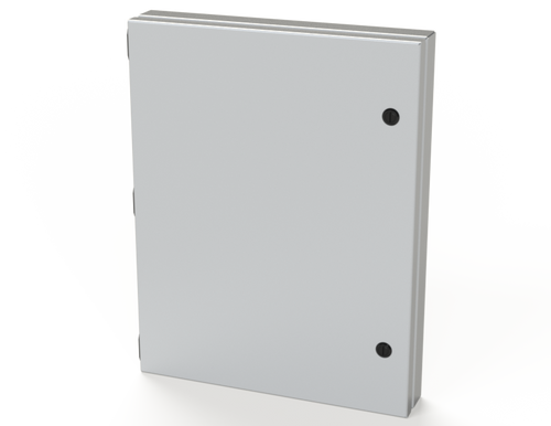 SCE-HA1814LG Saginaw Control and Engineering 18 x 14 x 1.5 Carbon Steel Enclosure with Hinged Access and Quarter Turn Latches