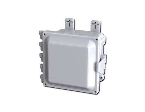 SCE-606PC Saginaw Control and Engineering 7.41 x 8.68 x 5.84 Polycarbonate Enclosure with Hinged Cover and Hasp and Staple for Padlocking