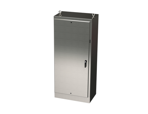 SCE-72XM4018SS6 Saginaw Control and Engineering 72 x 39.5 x 18 Stainless Steel Disconnect Enclosure with a 3-Point Latching Mechanism
