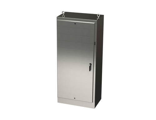SCE-84XM4018SS6 Saginaw Control and Engineering 84 x 39.5 x 18 Stainless Steel Disconnect Enclosure with a 3-Point Latching Mechanism