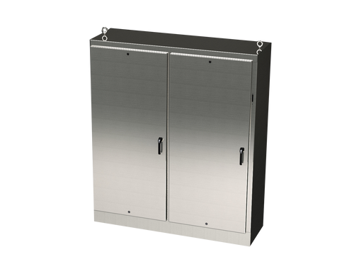 SCE-72XM6618SS6 Saginaw Control and Engineering 72 x 65.75 x 18 Stainless Steel Disconnect Enclosure with a 3-Point Latching Mechanism