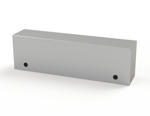 SCE-L9N306LP Saginaw Control and Engineering 9 x 30 x 6 Carbon Steel Enclosure with a Removable Cover and Black Quarter Turn Latches