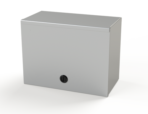 SCE-L9N126LP Saginaw Control and Engineering 9 x 12 x 6 Carbon Steel Enclosure with a Removable Cover and Black Quarter Turn Latches