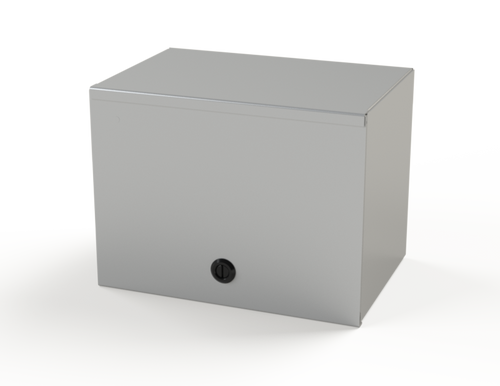 SCE-L9N128LP Saginaw Control and Engineering 9 x 12 x 8 Carbon Steel Enclosure with a Removable Cover and Black Quarter Turn Latches
