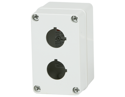 SCE-2PBPC Saginaw Control and Engineering 5.12 x 3.16 x 3.51 2-Hole Polycarbonate Pushbutton Enclosure with Screw Cover