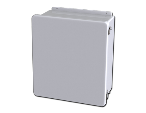 SCE-242411CHQRFG Saginaw Control and Engineering 26.12 x 26.12 x 11.71 Fiberglass Enclosure with Hinged Cover and Quick-Release Padlock Latch