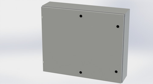 SCE-30EL3610LP Saginaw Control and Engineering 30 x 36 x 10 Carbon Steel Enclosure with Hinged Cover and Quarter Turn Latches