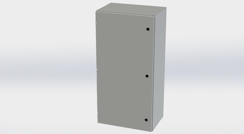 SCE-48EL2416LP Saginaw Control and Engineering 48 x 24 x 16 Carbon Steel Enclosure with Hinged Cover and Quarter Turn Latches
