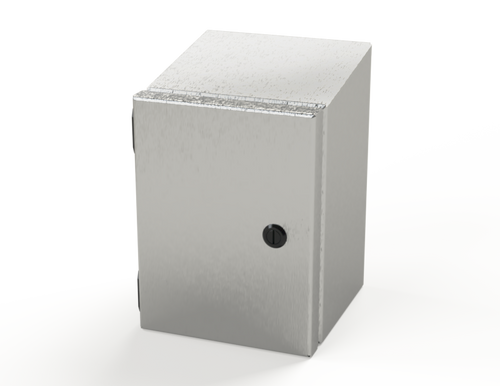 SCE-8066ELJSSST Saginaw Control and Engineering 8 x 6 x 6 S.S. ELJ Sloping Top Enclosure