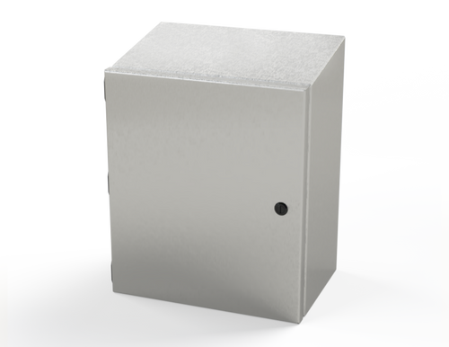 SCE-14128ELJSSST Saginaw Control and Engineering 14 x 12 x 8 S.S. ELJ Sloping Top Enclosure