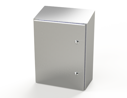 SCE-20K1608SSST Saginaw Control and Engineering 20 x 16 x 8 S.S. Sanitary Sloping Top Enclosure