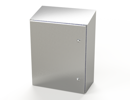 SCE-24K2010SSST Saginaw Control and Engineering 24 x 20 x 10 S.S. Sanitary Sloping Top Enclosure