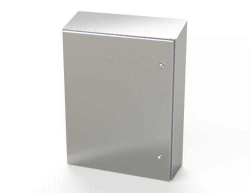 SCE-30K2408SSST Saginaw Control and Engineering 30 x 24 x 8 S.S. Sanitary Sloping Top Enclosure