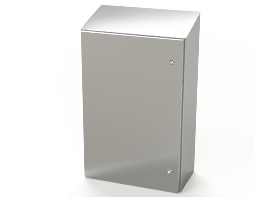 SCE-36K2412SSST Saginaw Control and Engineering 36 x 24 x 12 S.S. Sanitary Sloping Top Enclosure
